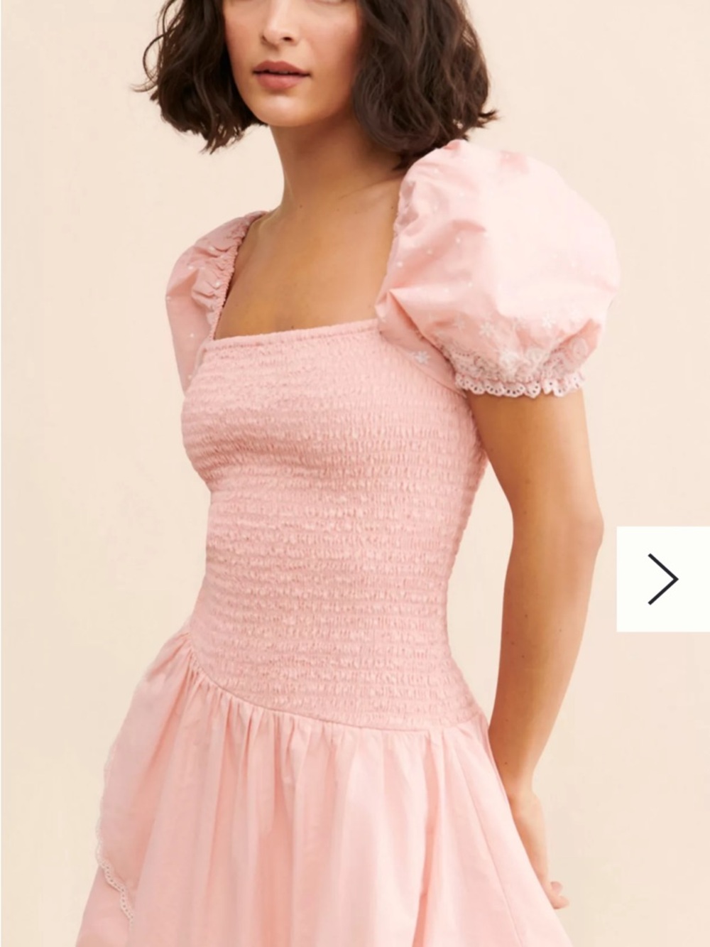LoveShackFancy Asa Dress Pink small